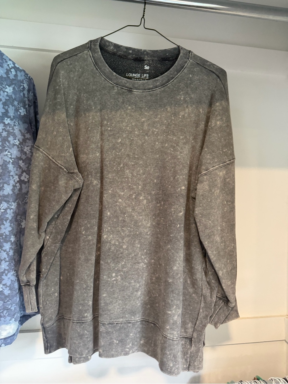 So clothing Women’s Pullover Long Sleeve sweatshirt Gray Size XL